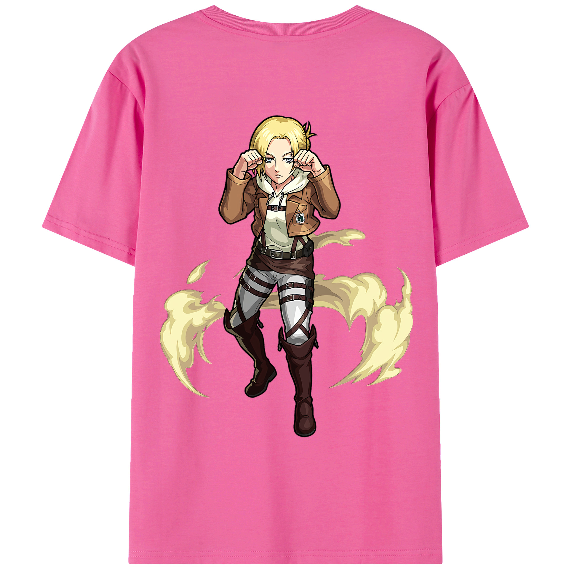 （画像用） 進撃の巨人 アニ・レオンハート Attack on Titan Annie Leonhart レディース半袖Tシャツ(バックプリント)